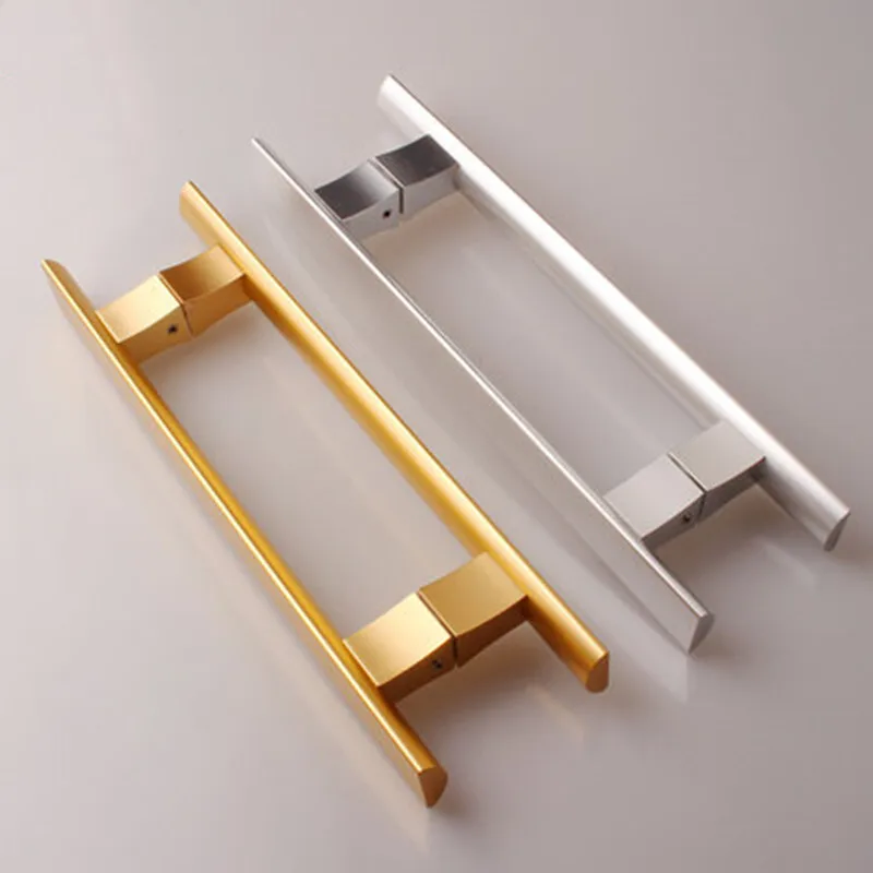 Modern and simple solid space aluminum glass door handle(D-502)