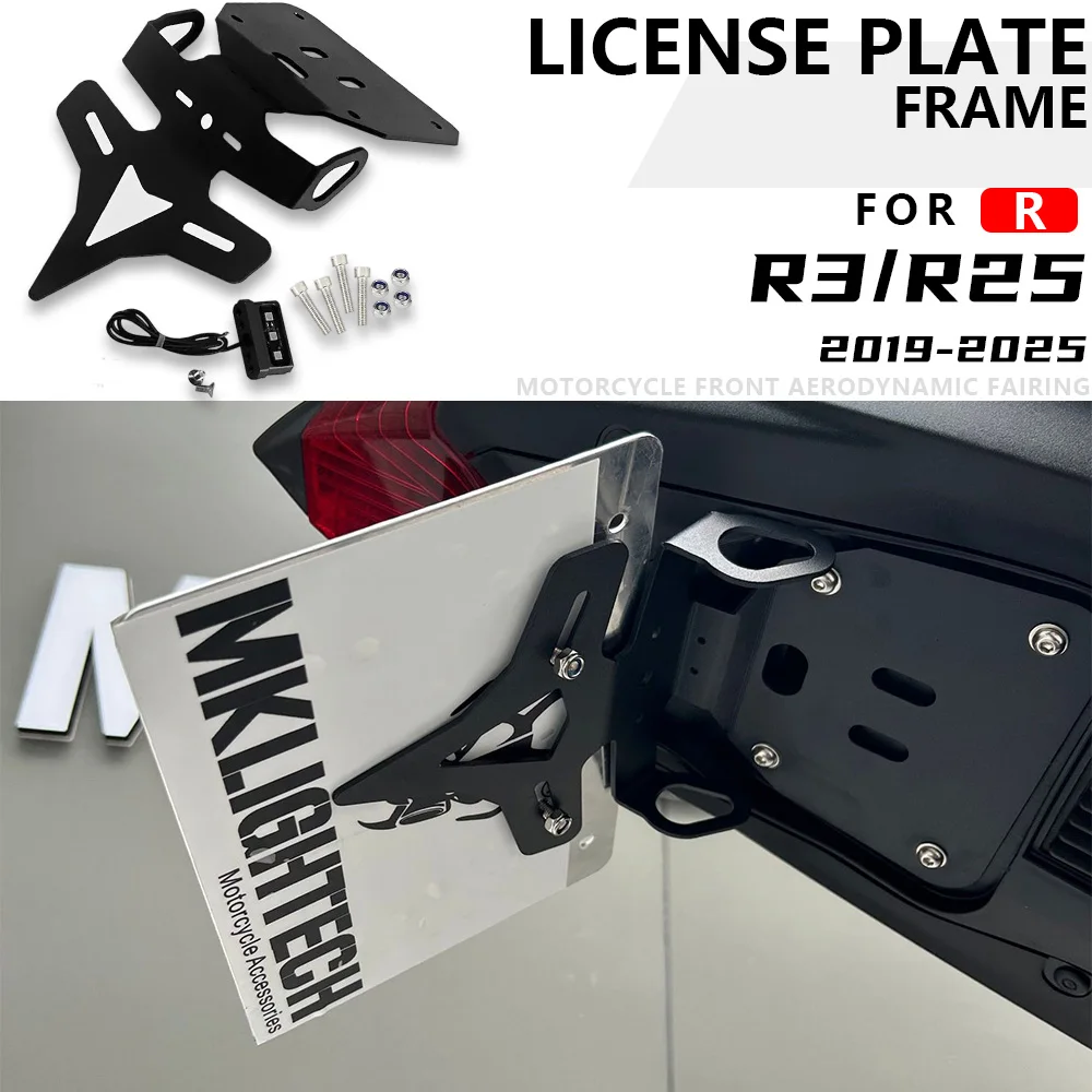 

For YAMAHA R3/R25 2019-2025 Motorcycle License Plate Stay Holder General Purpose Accessories