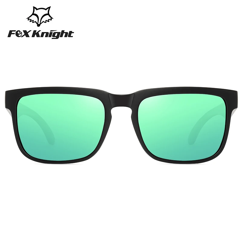 Vintage FOX KNIGHT Polarized Sunglasses Men Brand Designer Reflective Mirror Sun Glasses Male Women Retro Square Driving Eyewear