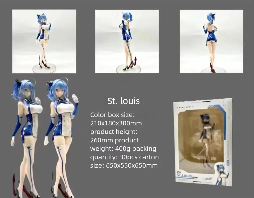 Azur Lane figurine models: Kuzaka Wakamo, Taihou, Ichinose Asuna anime 2D display