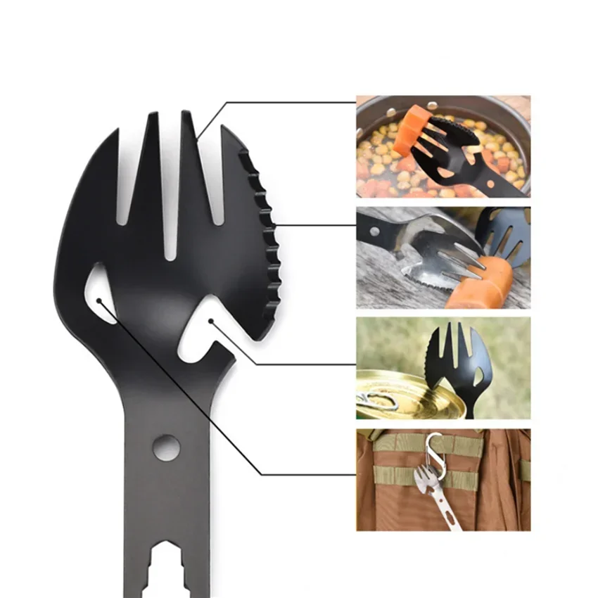 Tenedor multiherramienta deportivo pesca acero inoxidable con arpón - imagen 2
