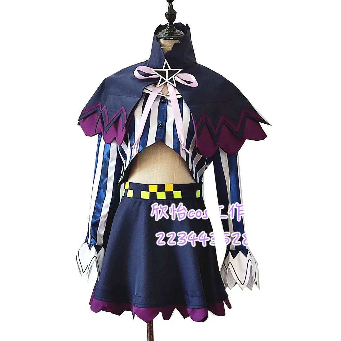 2023 Anime VTuber Hololive Minato Murasaki Shion Witch Uniform Dress Suit Any Size Cosplay Costume Women Halloween Carnival Part