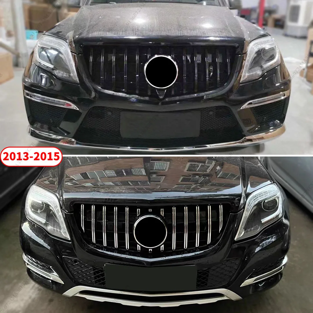 Front Bumper Mask Grille For Mercedes Benz GLK X204 2008-2015 GT Diamond Style Inlet Grill Middle Mesh Grid Tuning Accessories