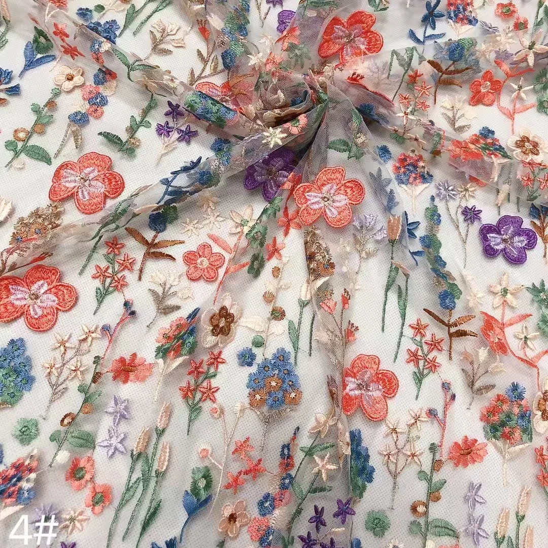 

1 ярд вышивка цветок тюль сетчатая ткань женское платье свадебное платье сетка вышивка кружево