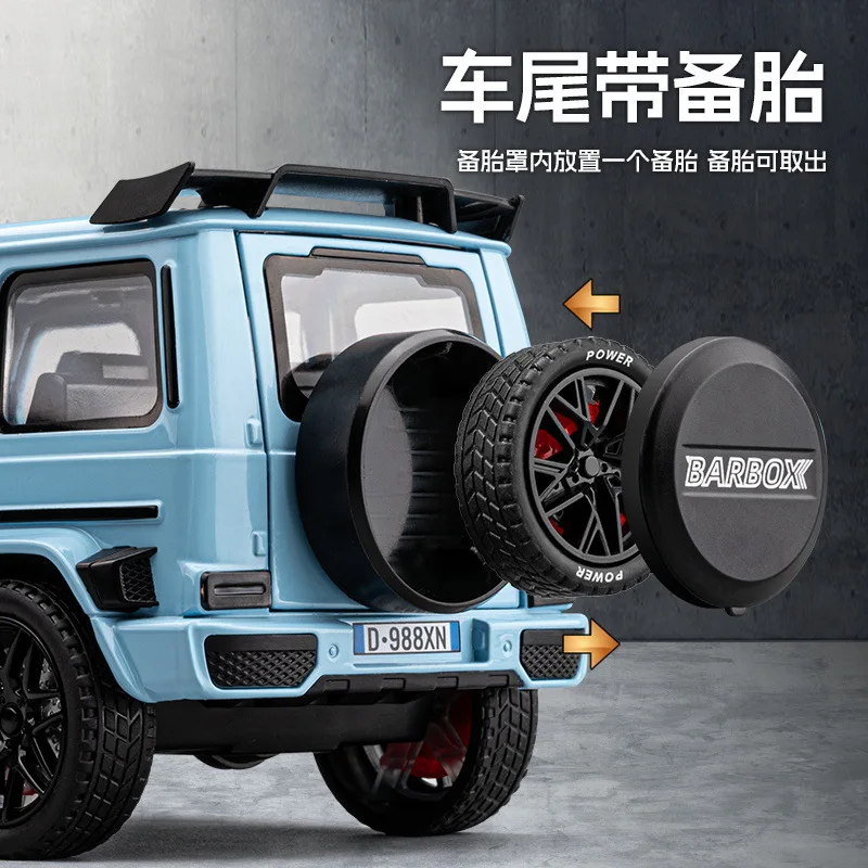 1:22 g800 simulação veículo off-road modelo de liga som e luz puxar para trás coleção brinquedo das crianças presente carro de liga fundida