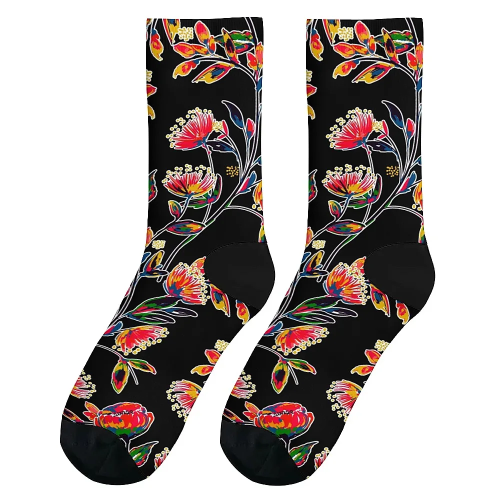 Новинка универсальных носков Kafube с цветочным узором, модный и милый универсальный стиль, дышащий и теплый идеальный подарок