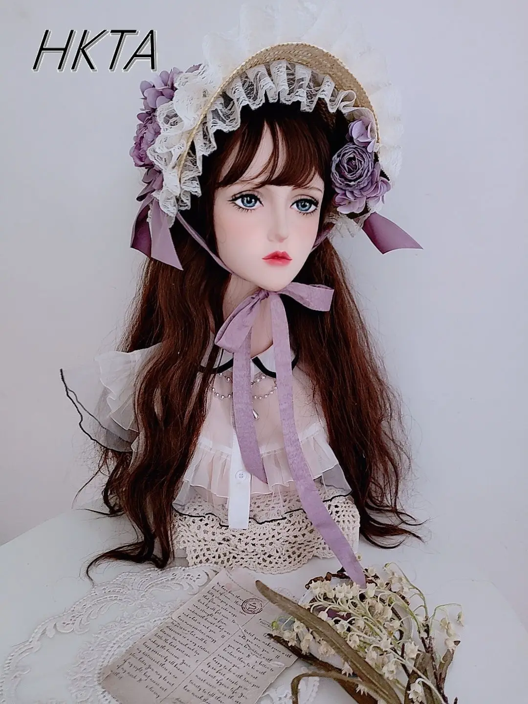 Franse Stijl Zoete Leuke Kant Splicing Bloem Boog Strohoeden Vrouwen Lolita Zomer Pastorale Prachtige Elegante BNT Platte Hoeden Dames