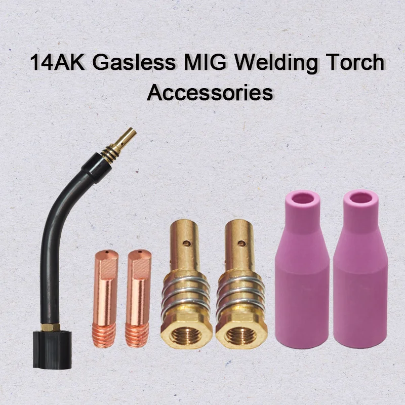 14AK gas shielded welding gun full set of accessories 15AK elbow, conductive nozzle, connecting rod, ceramic protective cover