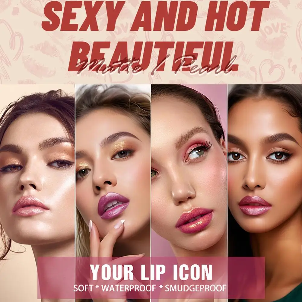 Shine Glitter Rossetto Colore labbra ad alto impatto, Balsamo labbra colorato idratante, Formula leggera e idratante per la cura delle labbra