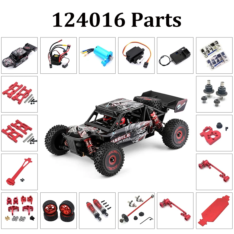 Wltoys 124016 124018 Model Remote Control Car Metal Modify Upgrade Accessories Rear Bumper Brushless Motor  Car Accessories