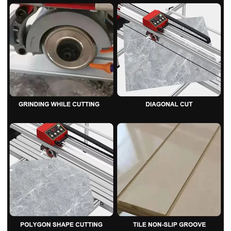 Mesin Pemotong Keramik Kaiertan, Mesin Pemotong Marmer Manual Otomatis, Mesin Pemotong 45 Derajat, 800mm/1200mm, Dapat Disesuaikan