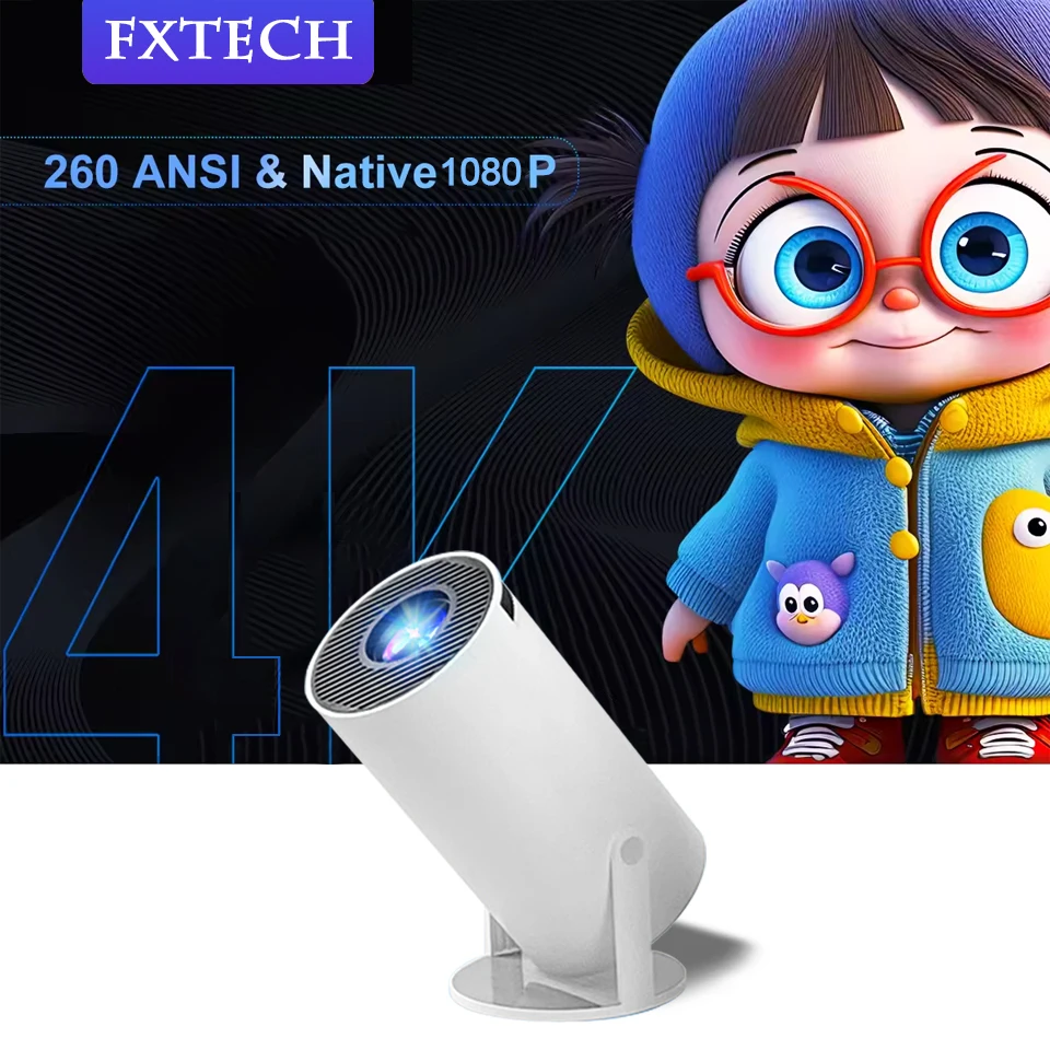 

2026 New 8K Wifi6 Projector 290ANSI Android 11 Dual WIFI Allwinner H713 BT5.0 1280*720P Home Cinema Outdoor portable HY300 Ultra
