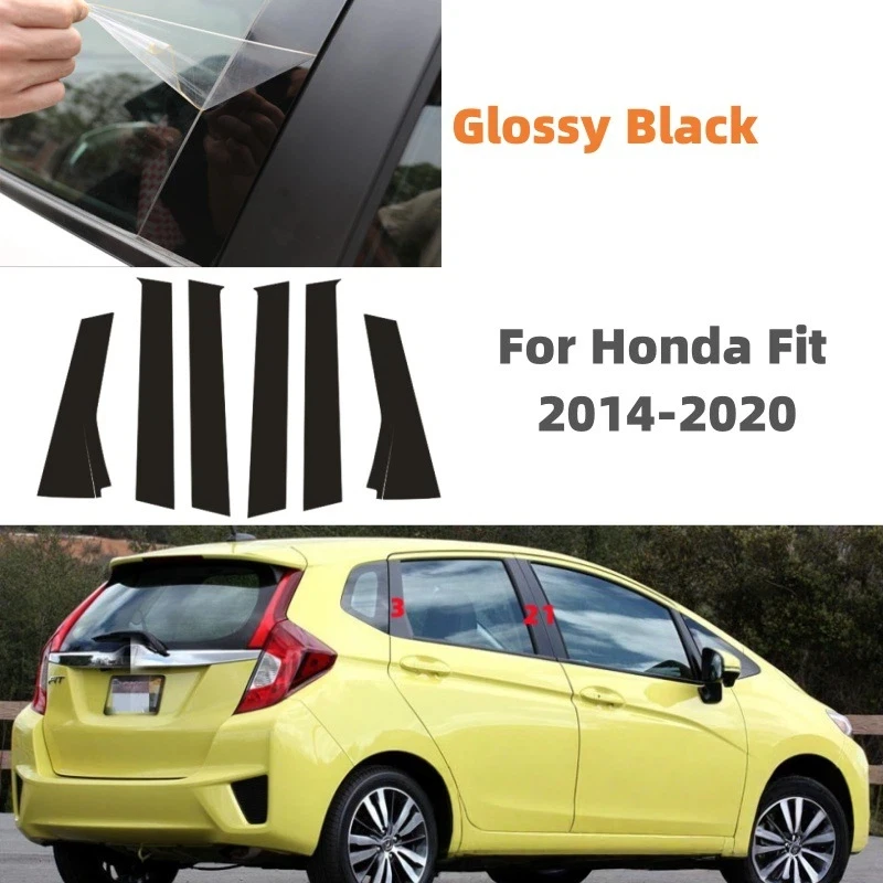 

For Honda Fit Honda Jazz Fit Shuttle 2004-2024 Window Trim Covers Center Film Column B C Pillar Posts Sticker Car Accessorie