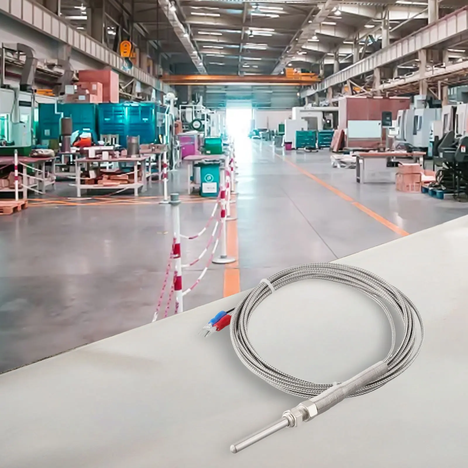 Type K Thermocouple 3Meter 50mm Probe Sensor Temperature Sensor -100-1250°C Temperature Controller 3/8'' NPT Thread