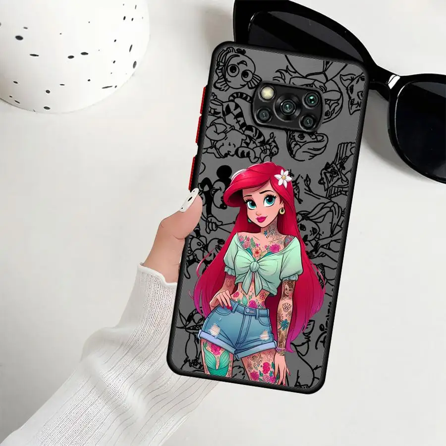Custodia per telefono Tattoo Ariel Princess per Xiaomi Poco X5 X3 X4 Pro X4NFC X3 NFC Cover morbida