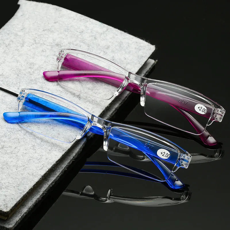 Portable Ultra Light Reading Glasses Degree +1+1.5+2+2.5+3+3.5+4 for Male Female Presbyopic Eyeglasses Small Square Eyewear