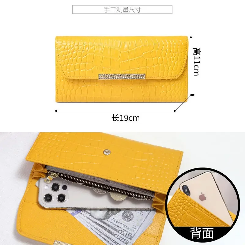 2024 New Fashion Alligator Genuine Leather Women Long Wallets Female Luxury Brand Design Clutch Girl Lady Gift Cash Purse