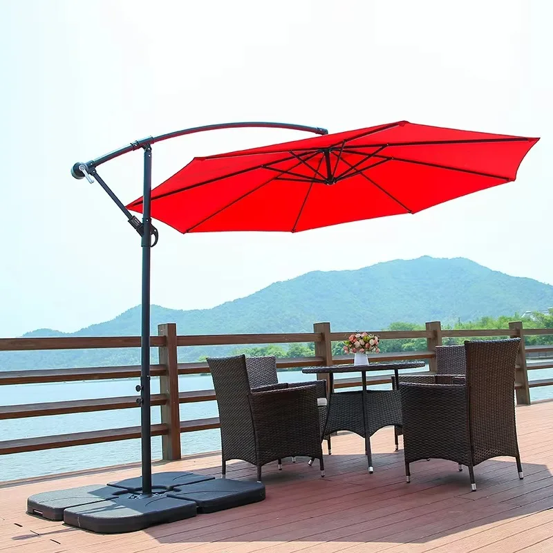 

Customized logo waterproof pool umbrella garden outdoor beach sun umbrella courtyard parasol outdoor parasol