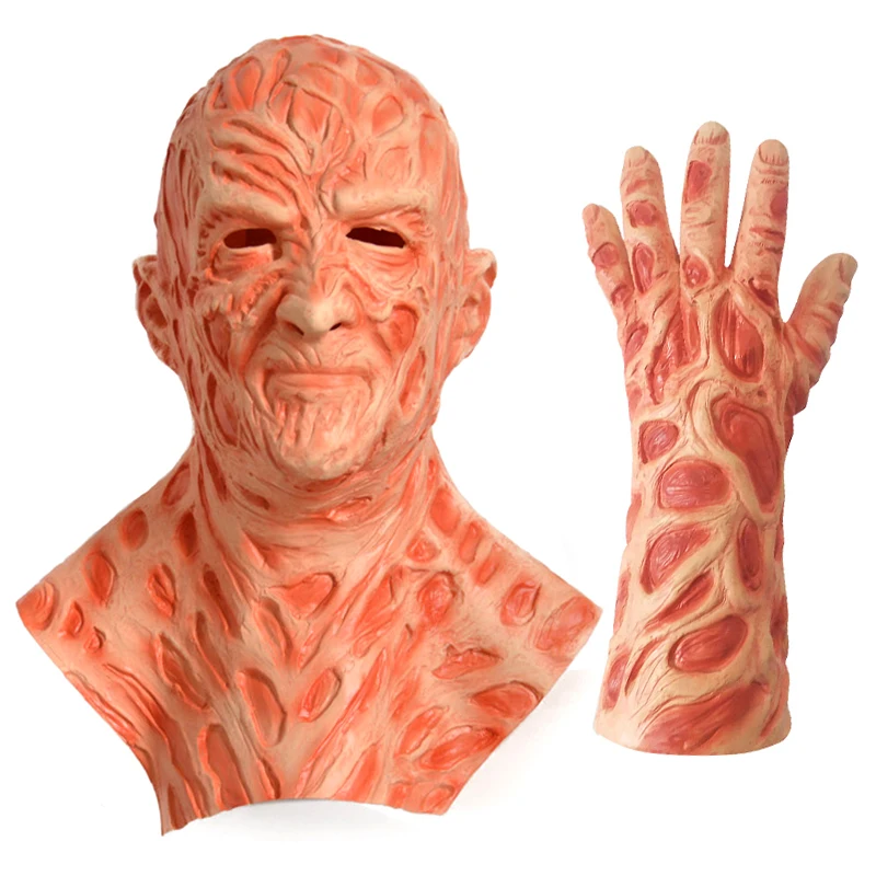 

Halloween Disfraces Freddy Krueger Adult Unisex Headgear Gloves Cosplay Costumes Props in Horror Movies Carnival Dress Up Party