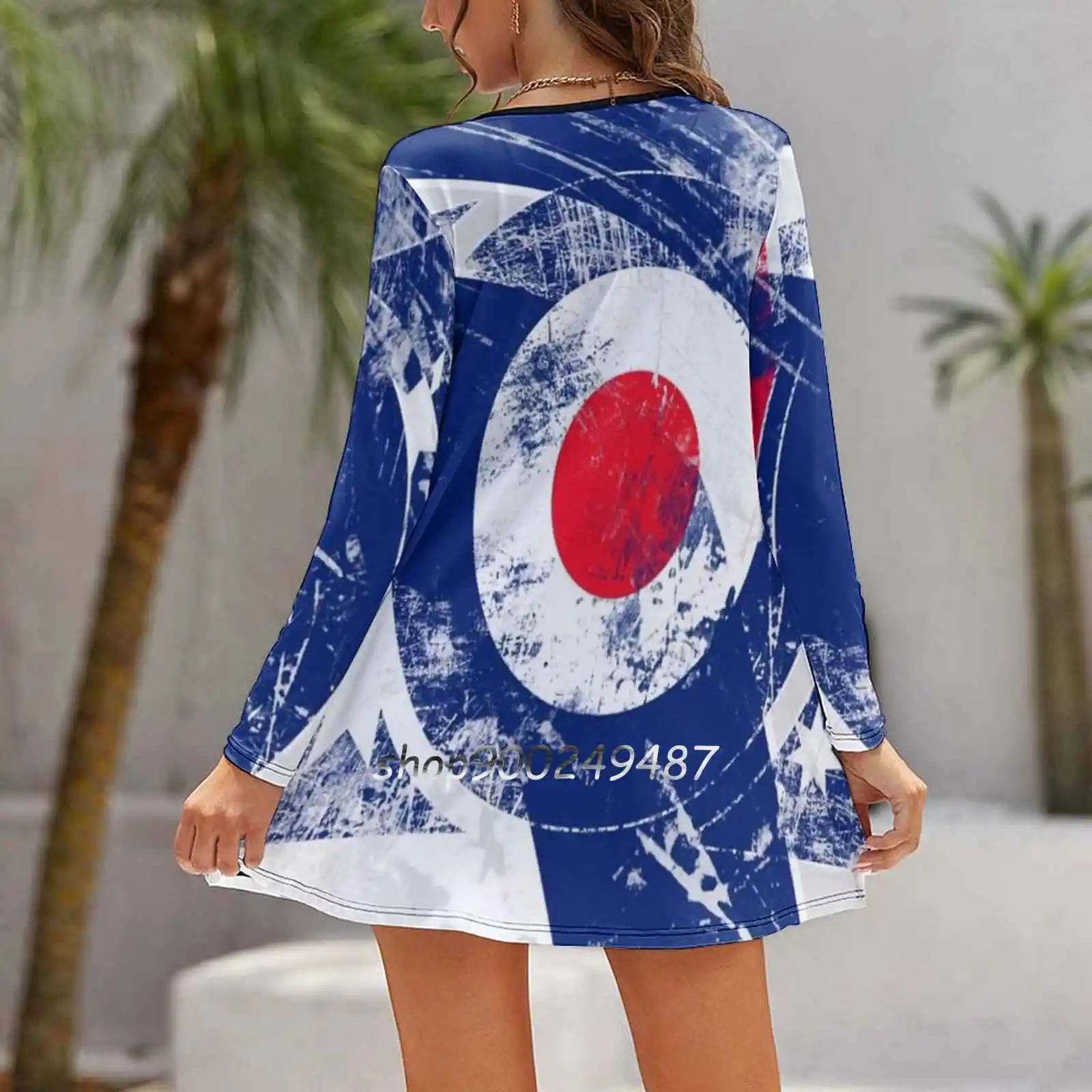 Grunge Mod Target Australia Women Spring Autumn Long Sleeve Dress Female Casual Dress Grunge Distressed Target Mod Mod Ska