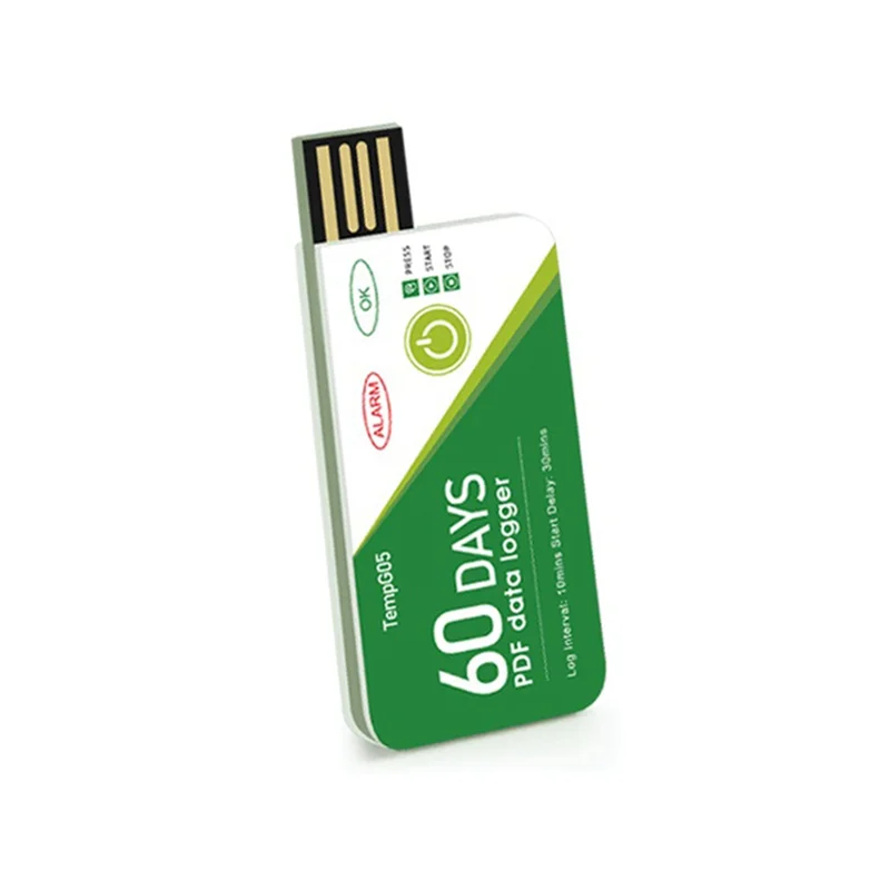 A14M เครื่องบันทึกข้อมูลอุณหภูมิ USB 60 วัน -30 ℃ -+60 ℃   รายงานด้วยแอป IP67 เครื่องบันทึกความแม่นยําสูงแบบใช้แล้วทิ้งพร้อมคําเตือน
