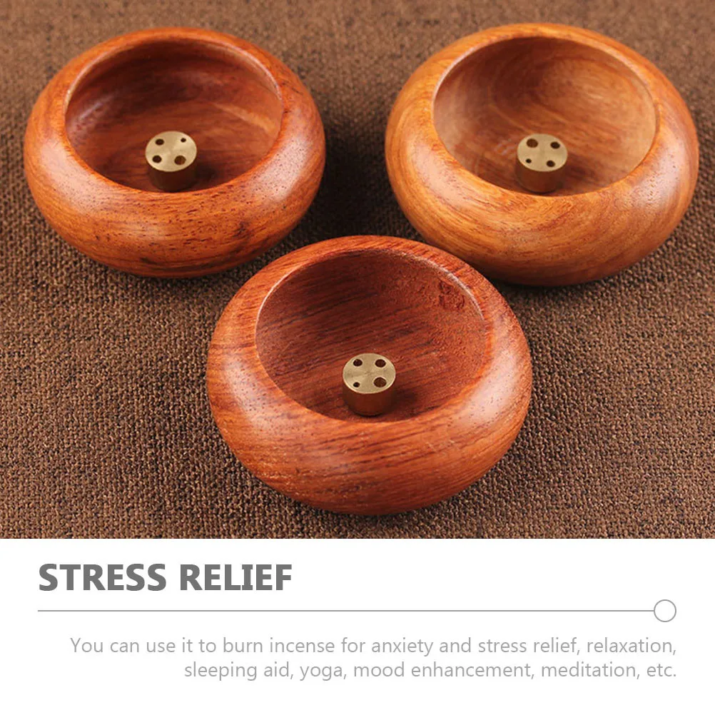 2Pcs Handcrafted Wooden Incense Stick Holder Multi-Pore Aroma Burner for Stress Relief Mindfulness Office Desk Decor Incense