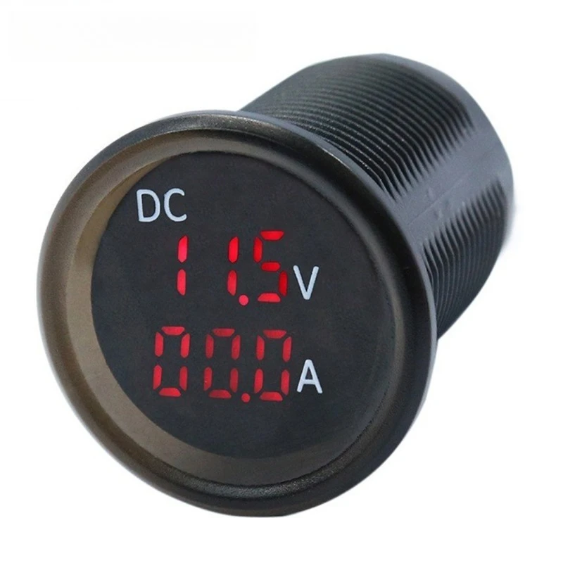 Auto Marine Supplies Waterproof IP67 Red 30V Terminal Angle LED Digital Display Voltmeter Ammeter
