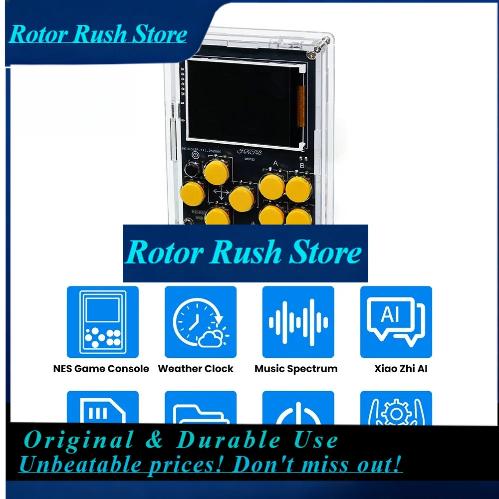 RoRuSXiaoZhi AI Robot Soldering Practice Game Console KitGame Console Electronic DIY Kit Handheld Device Weather Display And Clo
