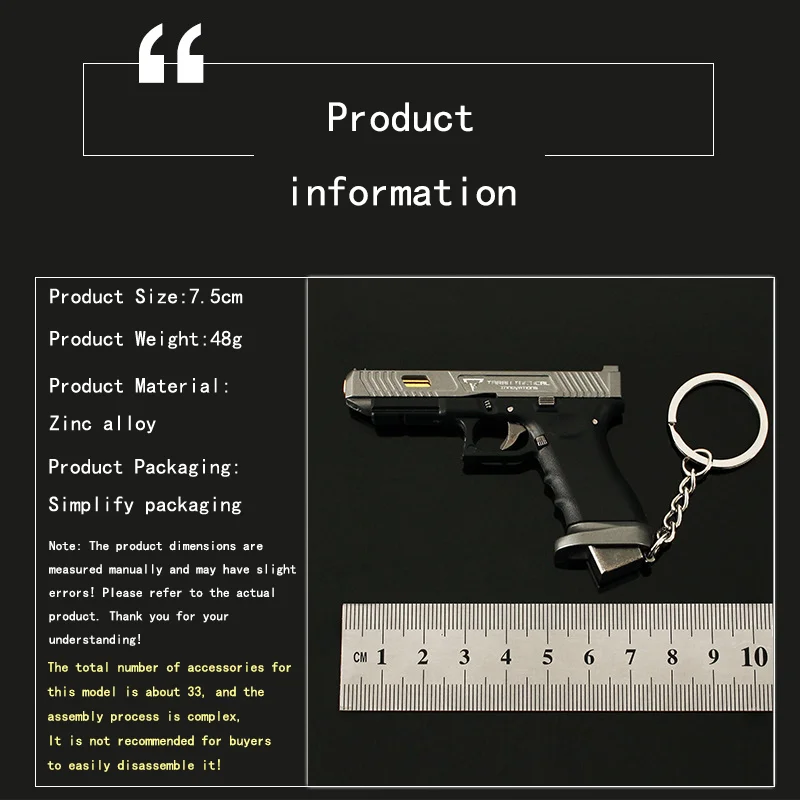 1:3 G34 سبيكة المفاتيح للرجال انفصال EDC ملحق فريد المذكر هدية لعيد الميلاد عيد ميلاد مفاتيح السيارة