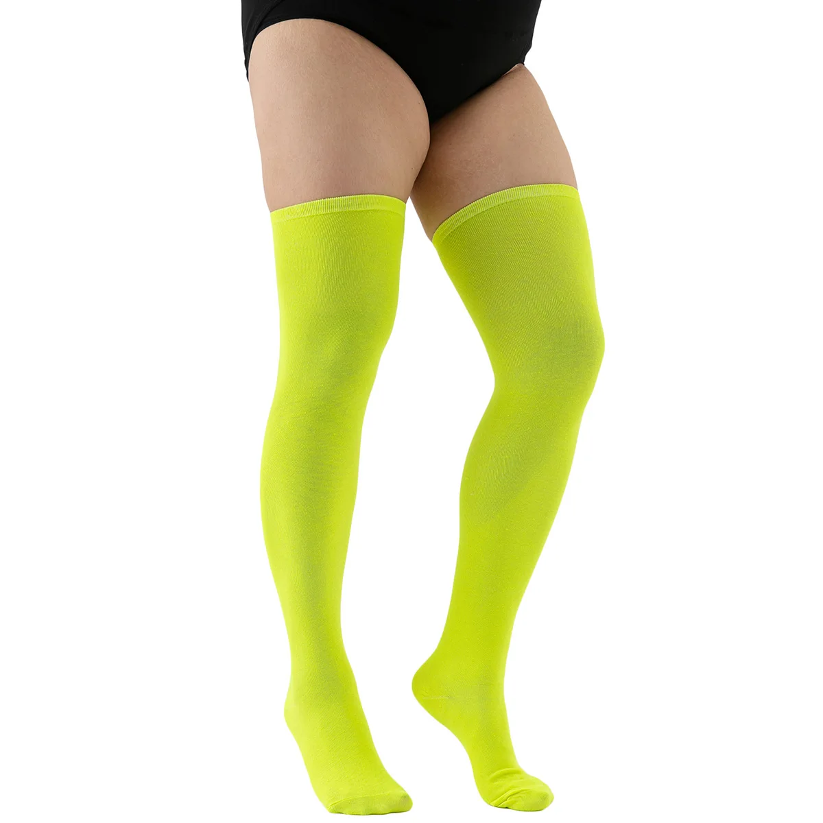 Halloween-Oberschenkelstrümpfe in Übergröße für Damen, lange gestreifte Overknee-Socken mit Anti-Rutsch für Halloween-Kostüme – Detail 16