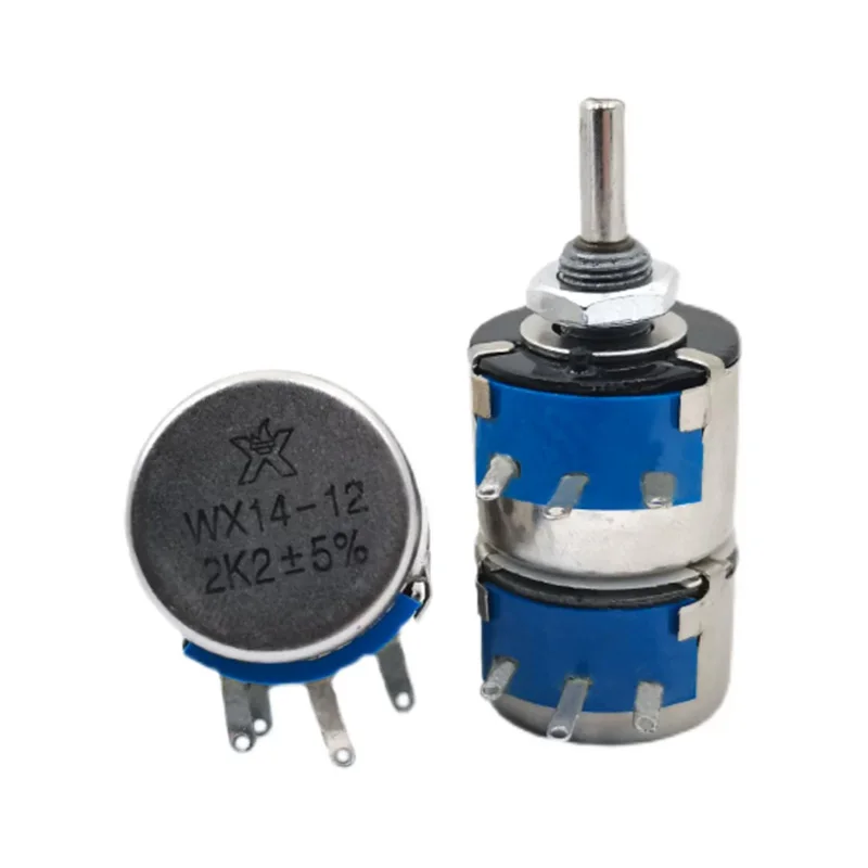 1PCS WX14-32 adjustable resistor WX14-12 3W 220R/470R/1K/2K2/4K7/10K/22K Single coil wire wound potentiometer