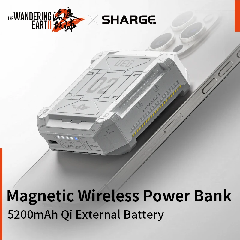 

SHARGE Magnetic Battery 5200mAh Wireless Power Bank Portable MagSafe Charger for 15 Pro 14 Pro Samsung