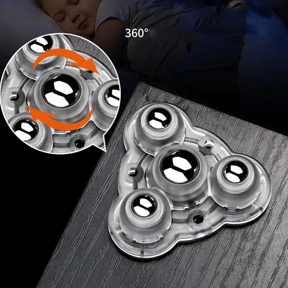 

4pcs Durable Self-Adhesive Universal Pulley Heavy Duty 360° Rotation Universal Wheel Moving 4 Beads Swivel Casters Household