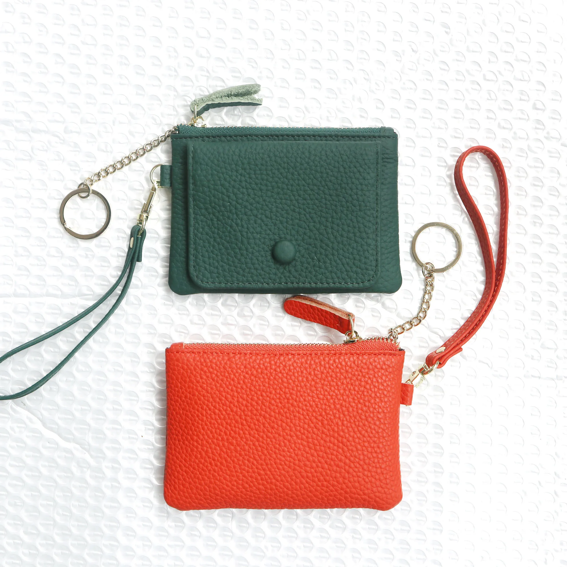 Benutzer definierte Buchstaben Frauen Münz geldbörse Echt leder Dame Schlüssel bund Karten halter kleine Lanyard Brieftasche personalisieren Name Reiß verschluss Armband Tasche – Detail 5