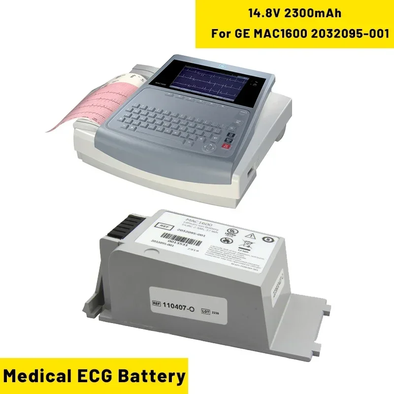 14.8V 2300mAh Li-ion Rechargeable Replacement MAC1600 2032095-001 Battery for Medical Ecg Battery