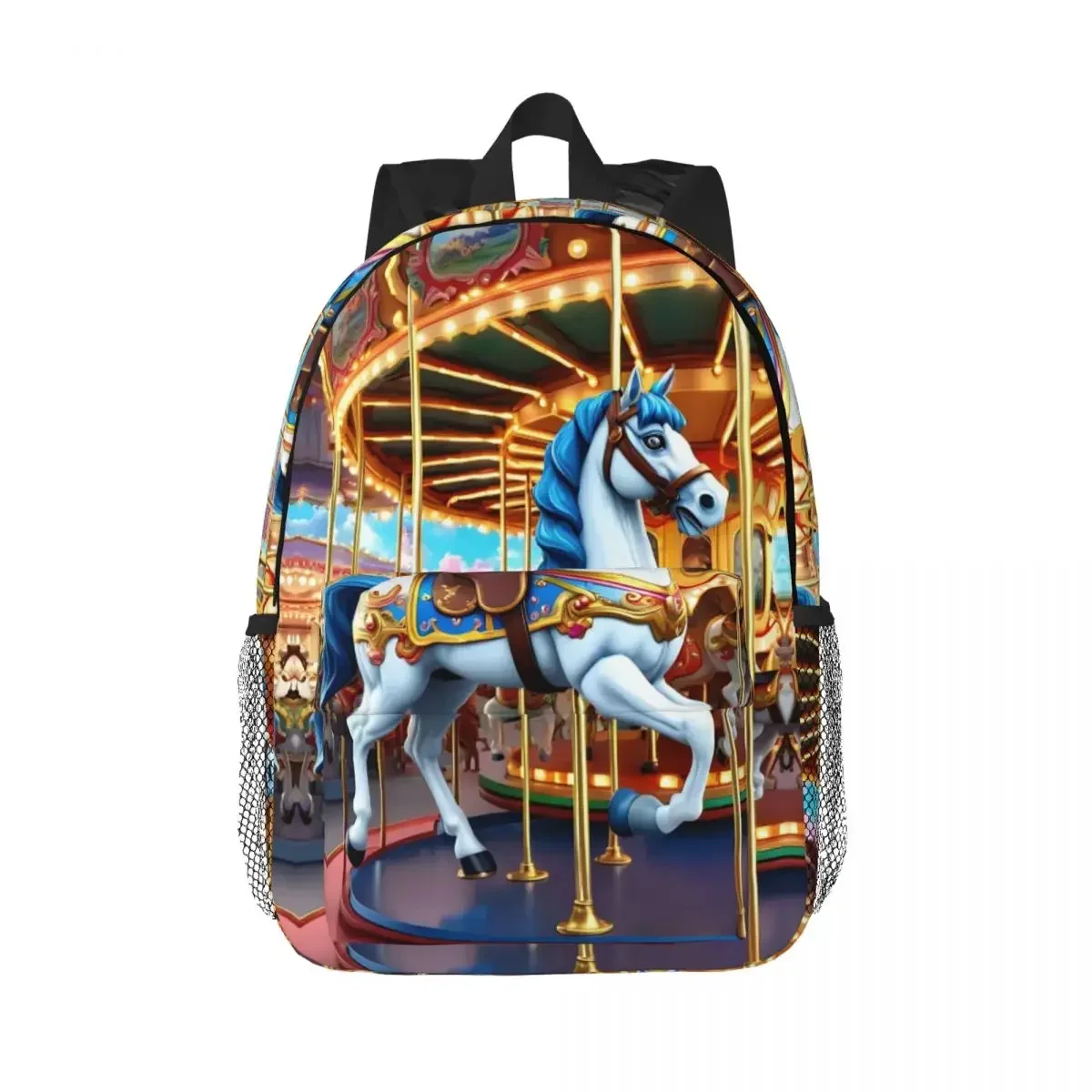

Рюкзак-карусель с лошадью, Лидер продаж, рюкзак большой емкости для мальчиков и девочек, сумка для книг, сумки на плечо для мужчин, женщин, детей, школьная сумка