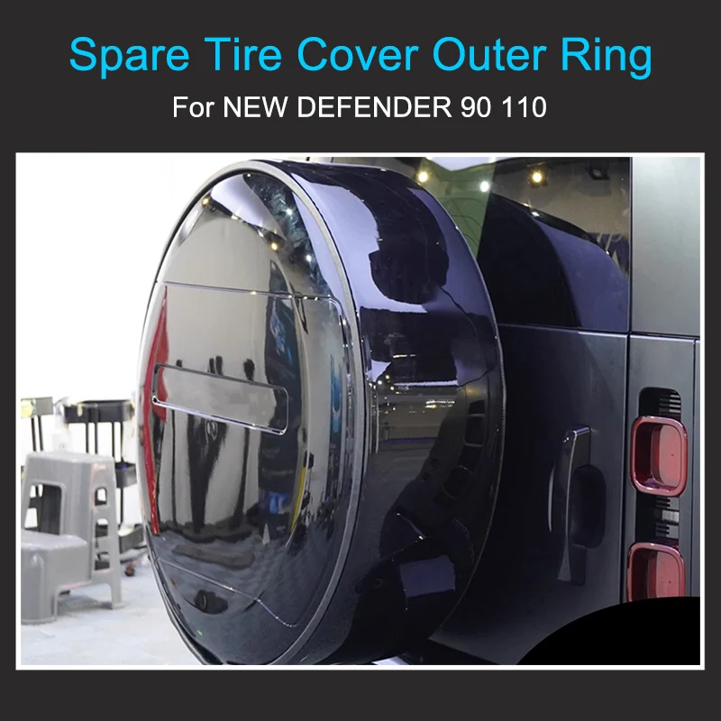 Spare Tire Cover Stainless SteelOuter Ring for Land Rover Defender 90 110 2020-2023