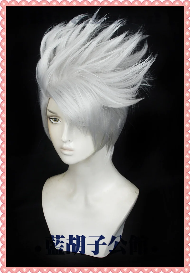 Anime Hatake Kakashi Cosplay Wig Short Silver Grey Heat Resistant Hair Cosplay Costume Wig view 6