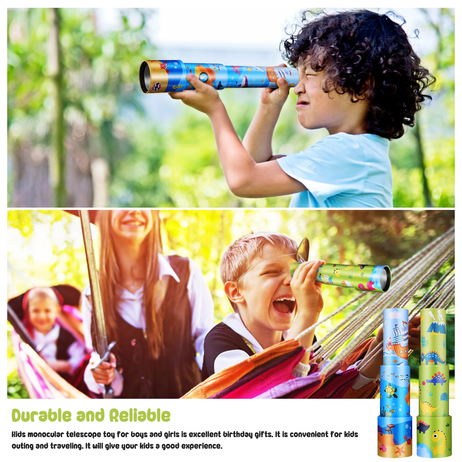 

2 Pcs Telescope Suit Kids Projector for Iron Sheet Astronomical Toy Childrens Mini