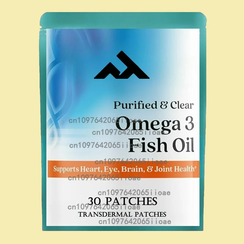 

30 Patches Omega 3 Fish Oil Transdermal Patches Brain & Heart Health Support