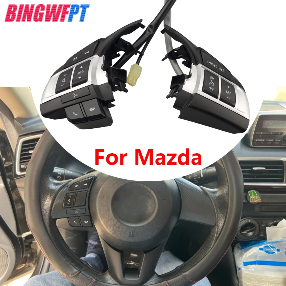 

Автомобильный пульт дистанционного управления, переключатель на рулевом колесе, громкость звука, бесшумная кнопка круиз-скорости ручной связи для Mazda CX-5 CX5 KE 2012-2015