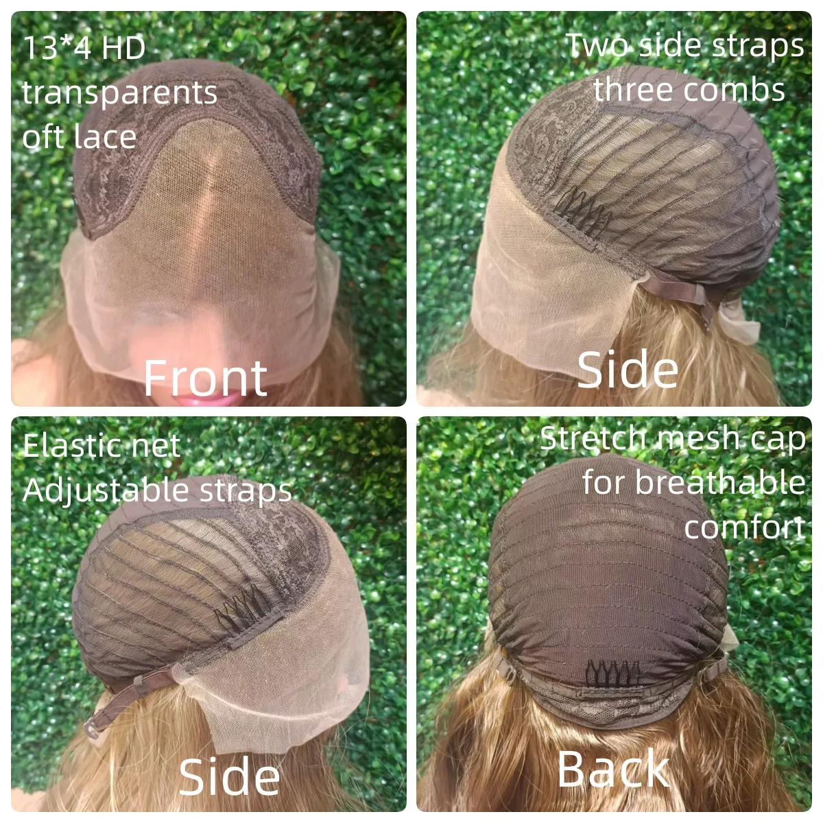 14 بوصة شعر مستعار بني شوكولاتة الكتف موجة فضفاضة الاصطناعية الدانتيل شعر مستعار أمامي تسليط الضوء على الألياف الاصطناعية قسط ارتداء اليومي #5