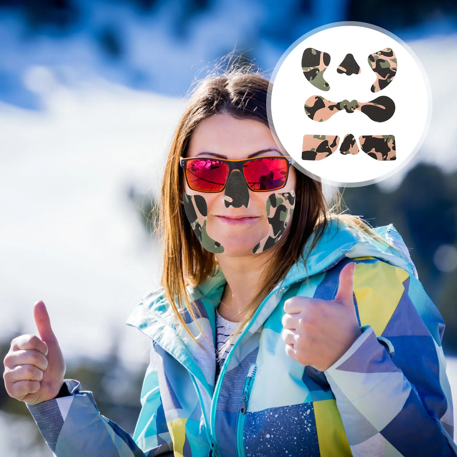 

3 Sets Windproof and Anti-freeze Face Stickers Winter Protective Protection Equipment Cotton