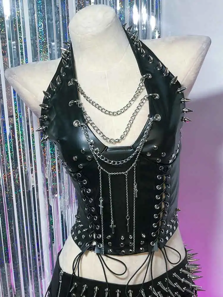 

Топы в стиле Харадзюку, DIY, E-Girls, готика, кавайи, с заклепками и стразами, в стиле панк-рок, Y2K, эко-цепи, гранж, эмо, модный ретро-стиль 90-х