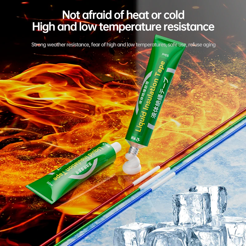 

50ml Waterproof Liquid Electrical Tape Cable Wire Coat Glue Insulation Adhesives Sealer Tube Paste Fast Rubber Fixed