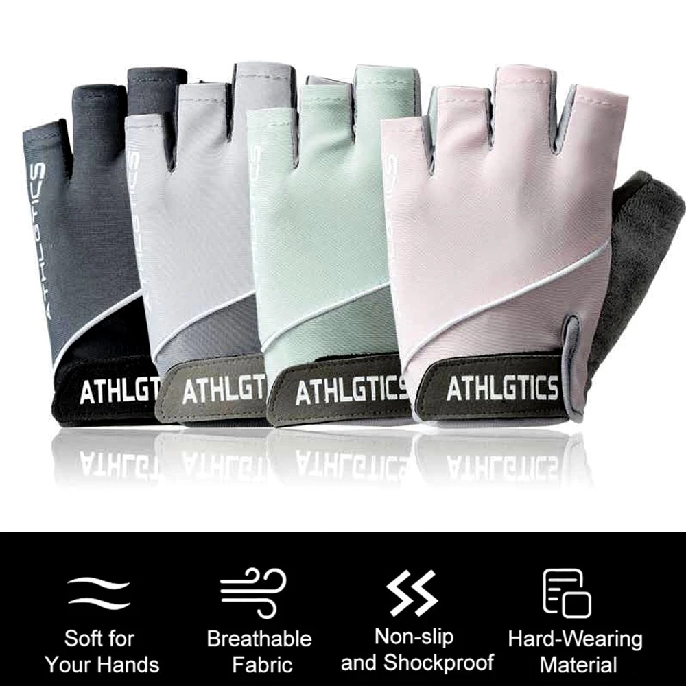 1 Paar atmungsaktive fingerlose Fahrradhandschuhe für Männer und Frauen, Workout, Fitnessstudio, Gewichtheben, Training, Übung, Fitness – Detail 4