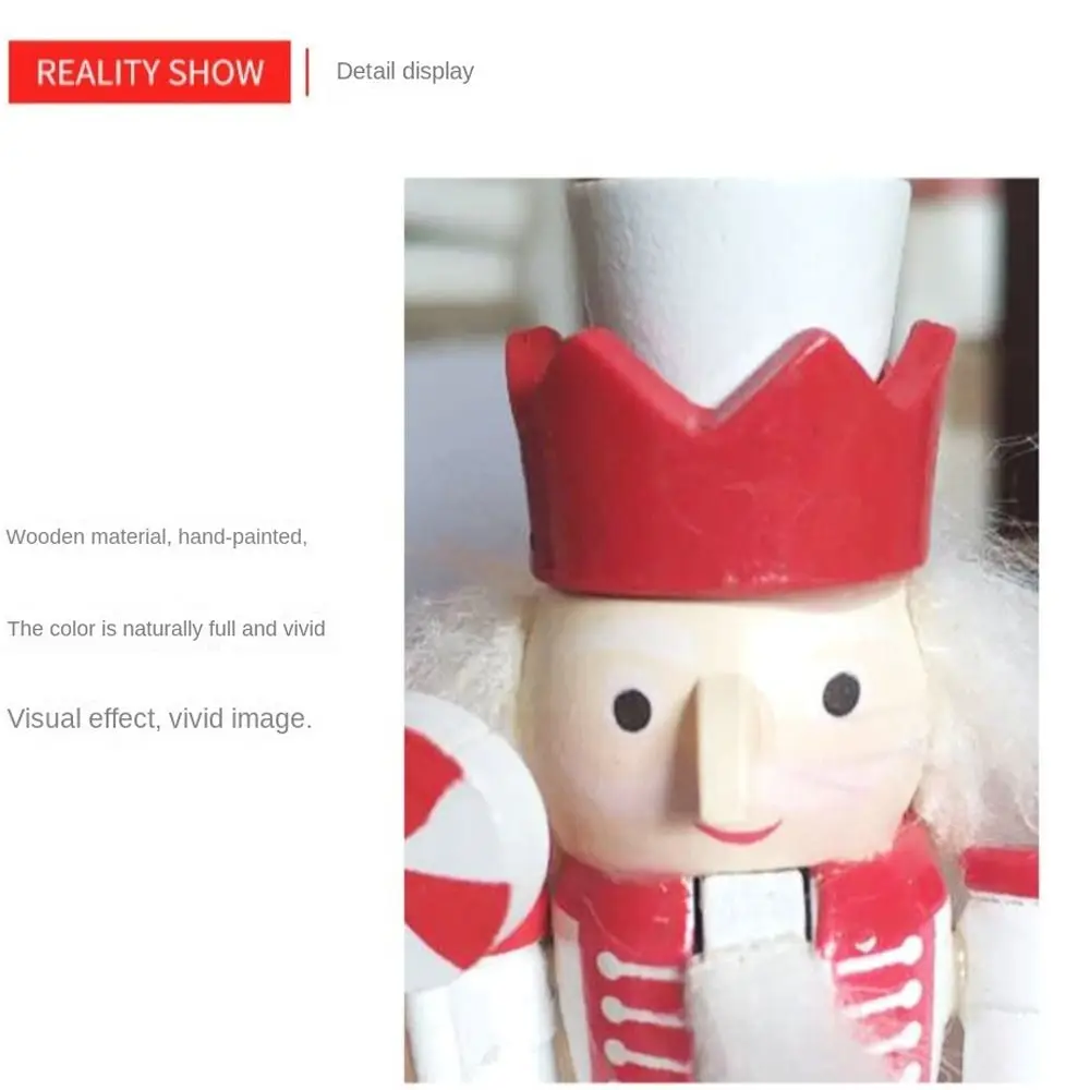 5PCS Merry Christmas Handicraft Christmas Nutcracker Painted 13CM Soldier Doll Soldiers Vintage Handcraft Figurine Xmas Party