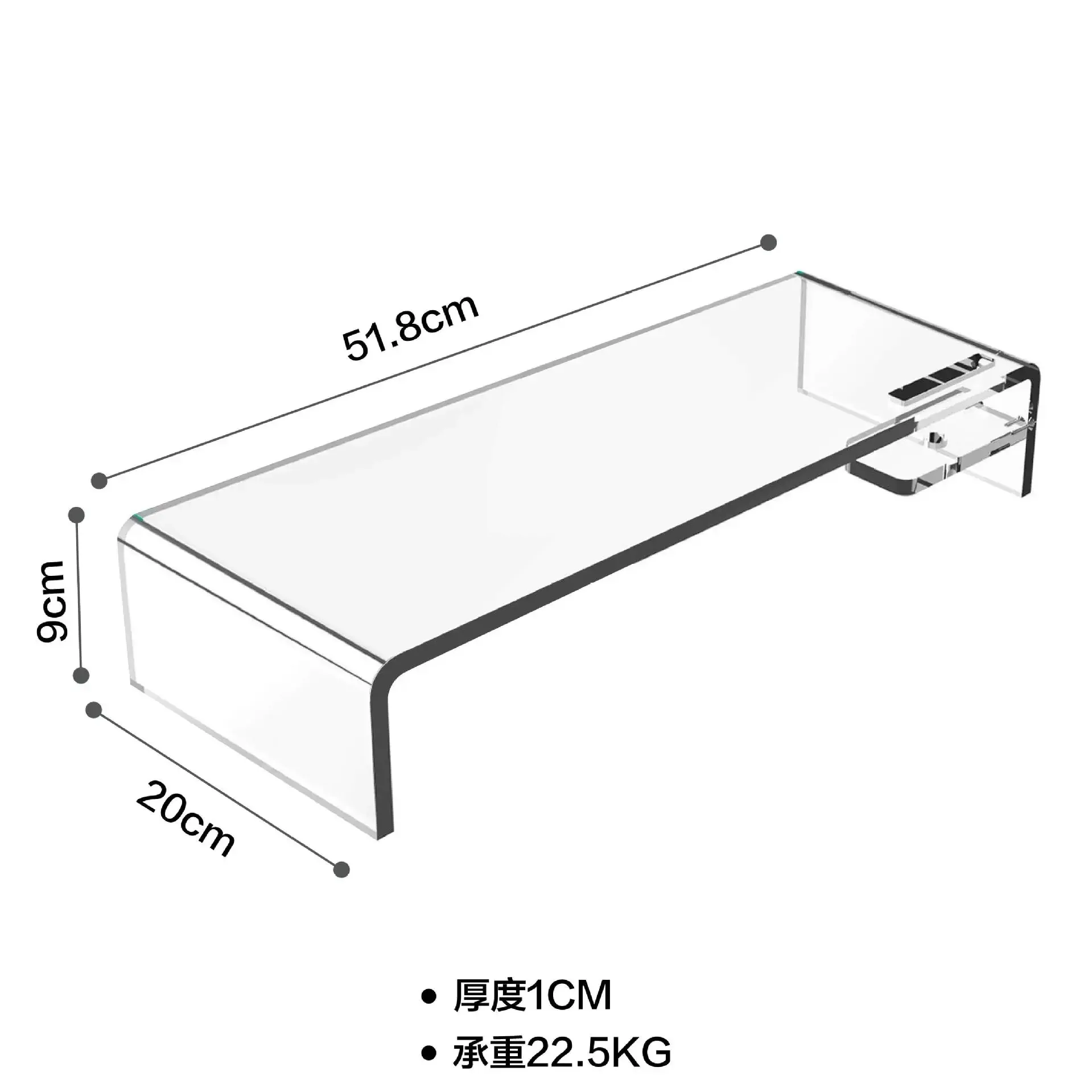 Transparent acrylic heightening rack, desktop shelf, computer storage rack, layered rack ins wind simple Internet celebrity mobi