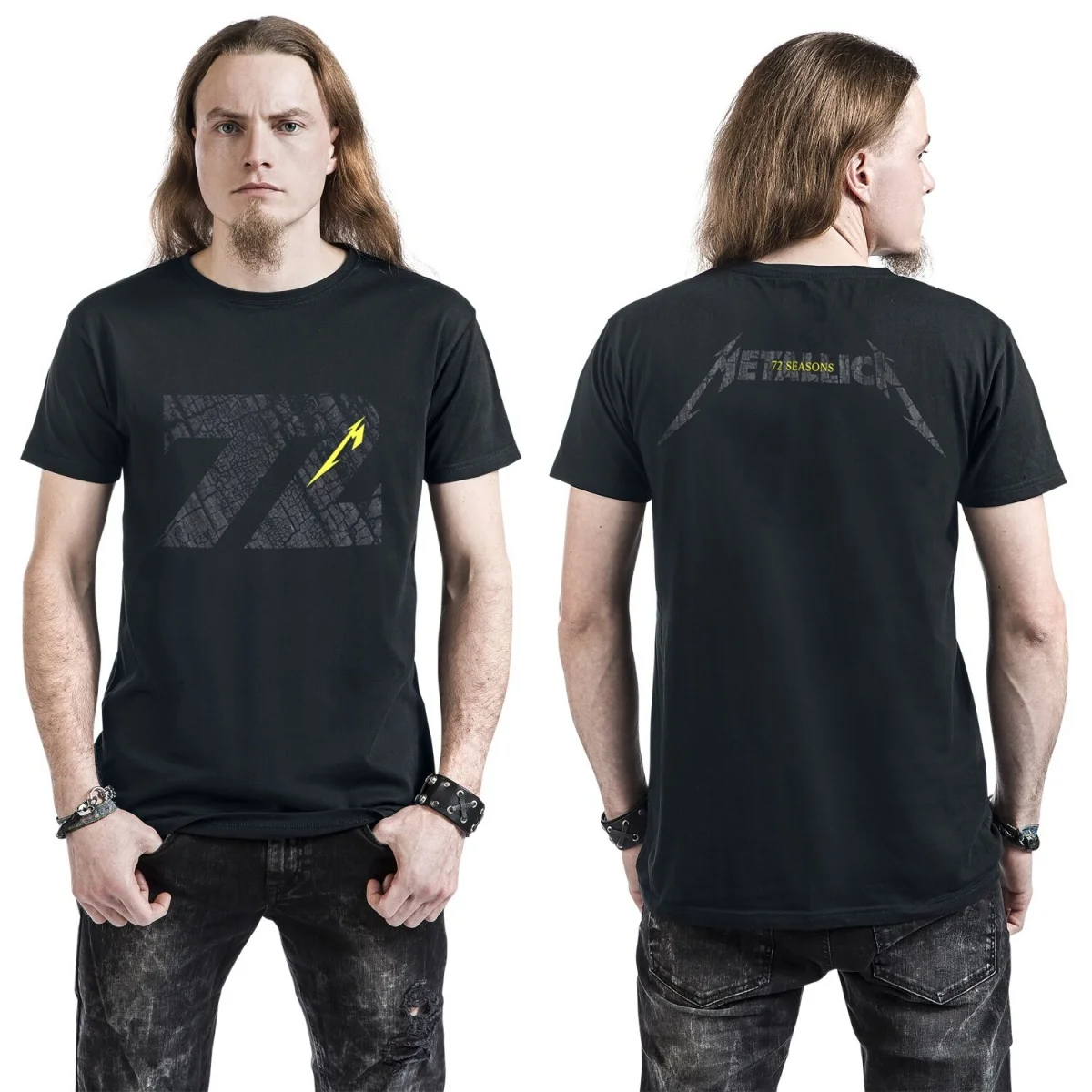 Heißer Sommer Metallica Grafik Baumwoll-T-Shirt Unisex Sommer Kurzarm Mode Marken-T-Shirt Luxus Lässige Vintage Tees – Detail 7