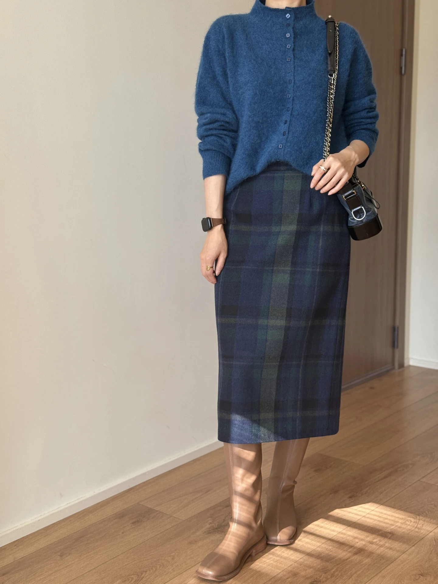 

High Waist Straight Woolen Skirt Commute Sle Slimming Design Ba Elastici Cus Made Tailoring Vintage Ladies Skirt